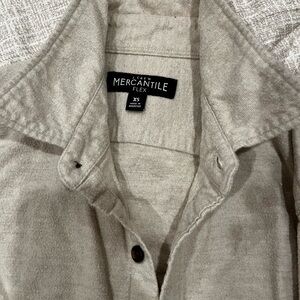 J.Crew Mercantile Flex XS Light Beige Button-Up Shirt